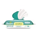 Bulk Savings Pricing 2 | Pampers 80741436 6.8 in. x 7 in. 1-Ply Sensitive Baby Wipes - Unscented White (56/Pack) image number 0
