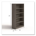 Office Filing Cabinets & Shelves | Alera AE1NNN-B36651 TOM 36 in. x 14 in. x 65 in. 5-Shelf Seville Bookcase - Walnut image number 4