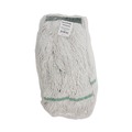 Mops | Boardwalk BWK502WHNB Premium Standard Cotton/Rayon Fiber Mop Head - Medium, White (12/Carton) image number 1