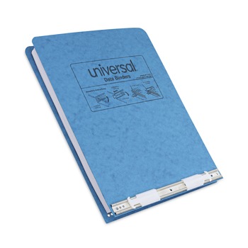 Universal Pressboard 6 in. Capacity 9.5 in. x 11 in. 2-Post Hanging Binder - Light Blue