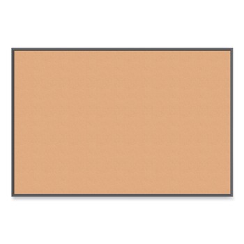 U Brands 72 in. x 48 in. Cork Bulletin Board - Tan Surface/Black Aluminum Frame