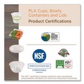 Food Trays, Containers, and Lids | World Centric CTLCS3 8.8 in. x 6.9 in. x 0.8 in. Plastic PLA Lids for Fiber Containers - Clear (400/Carton) image number 1
