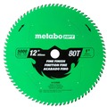 Circular Saw Blades | Metabo HPT 115765M 12 in. 80-Tooth Industrial PTFE Miter Saw Fine Finish Blade image number 0