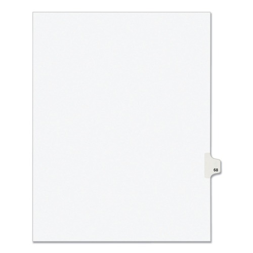 Mothers Day Sale! Save an Extra 10% off your order | Avery 01068 11 in.x 8.5 in. 10-Tab Avery Style 68 Preprinted Legal Exhibit Side Tab Index Dividers - White (25/Pack) image number 0