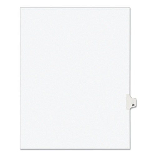 Office Jansan | Avery 01068 11 in.x 8.5 in. 10-Tab Avery Style 68 Preprinted Legal Exhibit Side Tab Index Dividers - White (25/Pack) image number 0