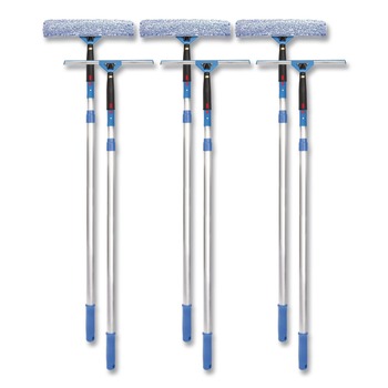 Gritt Commercial GRI1376F143PK Pro Window Washing Kit with Squeegee, Washer and 6 ft Telescopic Pole, 14-in Wide, 3/Kit