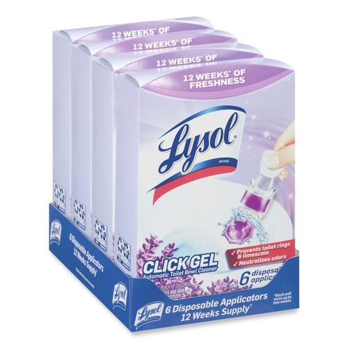 Office Jansan | LYSOL Brand 19200-89060 Click Gel Automatic Toilet Bowl Cleaner - Lavender Fields (24/Carton) image number 0