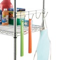 Office Jansan | Alera ALESW59HB424SR 24 in. Deep 5-Hook Bars for Wire Shelving - Silver (2/Pack) image number 3