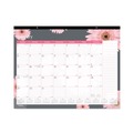 Calendars & Planners | Brownline C193105 12-Month (Jan to Dec): 2026 22 in. x 17 in. Pink Daisy Artwork Monthly Desk Pad Calendar - Pink/White Sheets, Black Binding image number 0