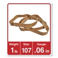 Office Jansan | Universal UNV01107 0.06 in. Gauge Size 107 Rubber Bands - Beige (40/Pack) image number 2