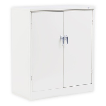 Alera ALECM4218PY 36 in. x 42 in. x 18 in. Assembled Storage Cabinet with Adjustable Shelves - Putty