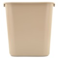 Just Launched | Rubbermaid Commercial FG295600BEIG 7 Gallon Plastic Rectangular Deskside Wastebasket - Beige image number 0