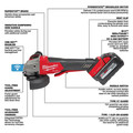 Angle Grinders | Milwaukee 2882-22 M18 FUEL Brushless Lithium-Ion 4-1/2 in. / 5 in. Cordless Braking Grinder with No-Lock Paddle Switch with ONE-KEY Kit (6 Ah) image number 2