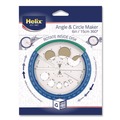 Office & Office Supplies | Maped Helix 36002 2 in. Ruler Edge Plastic 360 Degree Angle and Circle Maker 2-in-1 Protractor and Compass Tool - Random Assorted Color image number 0