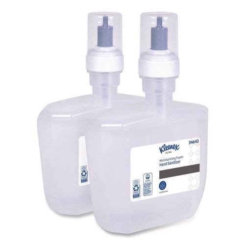 Hand Sanitizers | Kleenex 34643 Super 1,200 mL Cassette Moisturizing Foam Hand Sanitizer - Unscented (2/Carton) image number 0