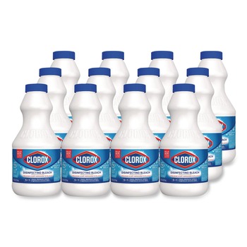 Clorox 12-Piece/Carton 24 oz. Bottle Regular Bleach with CLOROMAX Technology