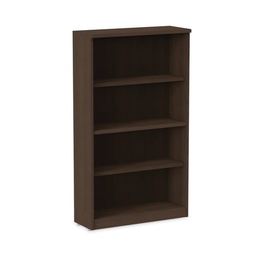 Office Filing Cabinets & Shelves | Alera ALEVA635632ES Valencia Series 31-3/4 in. x 14 in. x 55 in. Four-Shelf Bookcase - Espresso image number 0