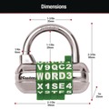 Office Jansan | Master Lock 1534D 2.5 in. Wide Password Plus Hardened Steel Shackle Combination Lock - Chrome/Assorted image number 6