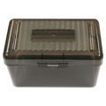 Office Jansan | Universal UNV47286 Plastic 300 3 in. x 5 in. Card Capacity 5.63 in. x 3.25 in. x 3.75 in. Index Card Box - Translucent Black (2/Pack) image number 1