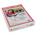 Office & Office Supplies | C-Line 40814 9 x 12 Insert Reusable Dry Erase Pockets - Clear Front/Neon Red Border (30/Pack) image number 3