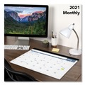  | AT-A-GLANCE SKLP2432 12 Month: Jan 2026 to Dec 2026 22 in. x 17 in. Easy-to-Read Monthly Desk Pad - White/Blue Sheets, Black Binding/Clear Corners image number 3