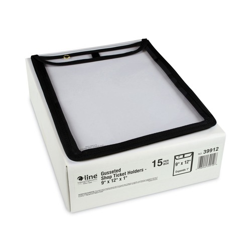 Office Jansan | C-Line 39912 150 Sheets 9 in. x 12 in. x 1 in. High Capacity Stitched Shop Ticket Holders (15/Box) image number 0