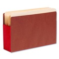 Office Jansan | Smead 74696 5.25 in. Expansion Redrope Drop-Front End Tab File Pockets with Fully Lined Colored Gussets - Legal, Redrope/Red (10/Box) image number 4