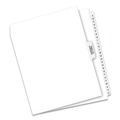 Office Jansan | Avery 11374 11 in. x 8.5 in. 27-Tab A to Z Avery Style Preprinted Legal Exhibit Side Tab Index Dividers - White (1-Set) image number 0