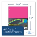 Binders | Roaring Spring 50725 9 in. W x 11 in. H Binder Pocket - Assorted Colors (12/Carton) image number 1