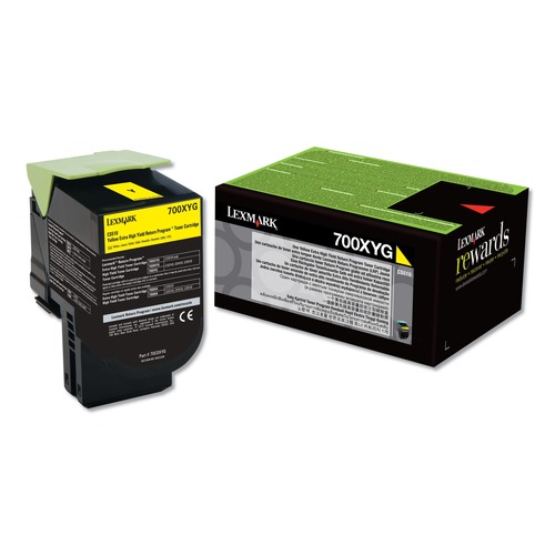 Ink & Toner | Lexmark 70C0XYG 70C0XYG 4,000 Page-Yield TAA Compliant Return Program Extra High-Yield Toner - Yellow image number 0