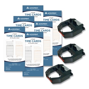 Acroprint 3.5 in. x 7.5 in. Two Sides Bi-Weekly/Weekly Accessory Bundle (1-Kit)