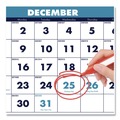 Calendars & Planners | House of Doolittle 3646 14-Month: Dec 2025 to Jan 2027 8 in. x 17 in. Vertical Orientation Recycled Three-Month Format Wall Calendar - White Sheets image number 2