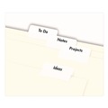 Office Jansan | Avery 16280 1.25 in. Wide 1/5-Cut Printable Plastic Tabs with Repositionable Adhesive - White (96/Pack) image number 1