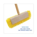 Cleaning Brushes | Boardwalk BWK3410 10 in. Brush Yellow Polypropylene Bristles Dual-Surface Scrub Brush image number 2