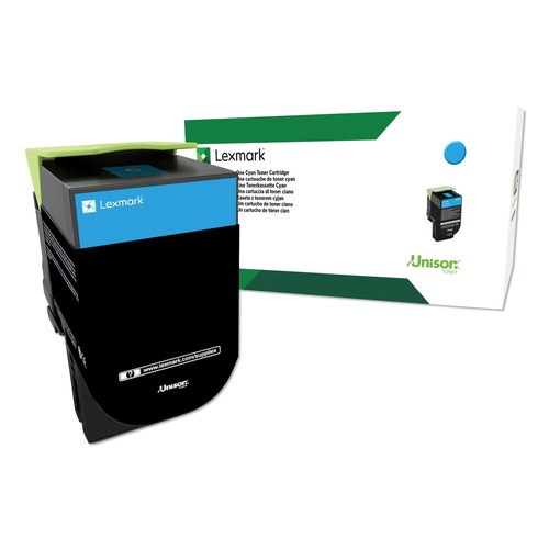 Ink & Toner | Lexmark 80C1HC0 3000 Page-Yield High-Yield Return Program Toner - Cyan image number 0