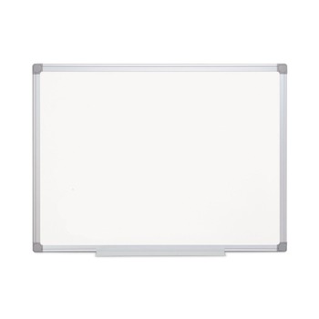 MasterVision Gold Ultra 48 in. x 72 in. Aluminum Frame Magnetic Earth Dry Erase Board - White/Silver