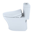 Bidets | TOTO MW6463046CEMFGA#01 WASHLETplus Aquia IV 1-Piece Elongated Dual Flush 1.28 & 0.8 GPF Toilet with Auto Flush S500e Bidet Seat (Cotton White) image number 3