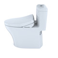 Bidets | TOTO MW6463046CEMFGA#01 WASHLETplus Aquia IV 1-Piece Elongated Dual Flush 1.28 & 0.8 GPF Toilet with Auto Flush S500e Bidet Seat (Cotton White) image number 3