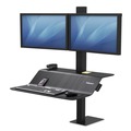  | Fellowes Mfg Co. 8082001 Lotus VE Dual 29 in. x 28.50 in. x 42.50 in. Sit-Stand Workstation - Black image number 1