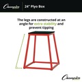 Toys | Champion Sports PXB24 21 in. x 21 in. Base 24 in. H Plyo Box - Red/Black image number 4