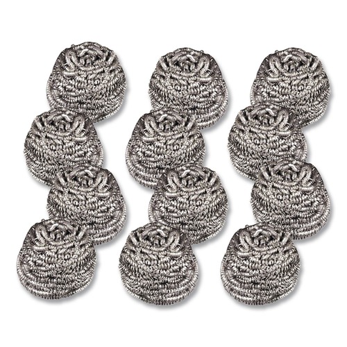 Cleaning Cloths | Scotch-Brite 84 Stainless Steel Scrubber - Silver (12/Carton) image number 0
