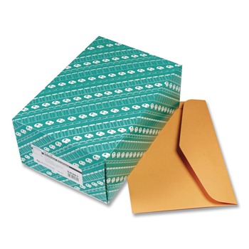 Quality Park #15 Hub Flap Gummed Closure 10 in. x 15 in. Open-Side Booklet Envelope - Brown Kraft (100/Box)