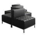  | Alera ALEQB8116P 26.38 in. x 26.38 in. x 30.5 in. QUB Series Powered Armless L Sectional - Black image number 9