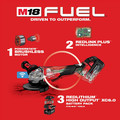 Angle Grinders | Milwaukee 2882-22 M18 FUEL Brushless Lithium-Ion 4-1/2 in. / 5 in. Cordless Braking Grinder with No-Lock Paddle Switch with ONE-KEY Kit (6 Ah) image number 8