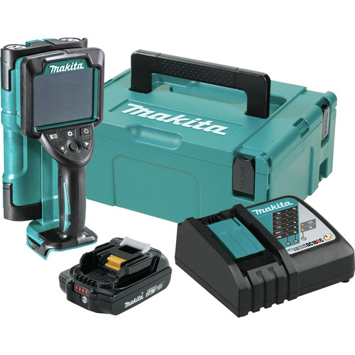 Stud Sensors | Makita DWD181R1J 18V LXT Lithium‑Ion Cordless Multi‑Surface Scanner Kit with Interlocking Storage Case (2 Ah) image number 0