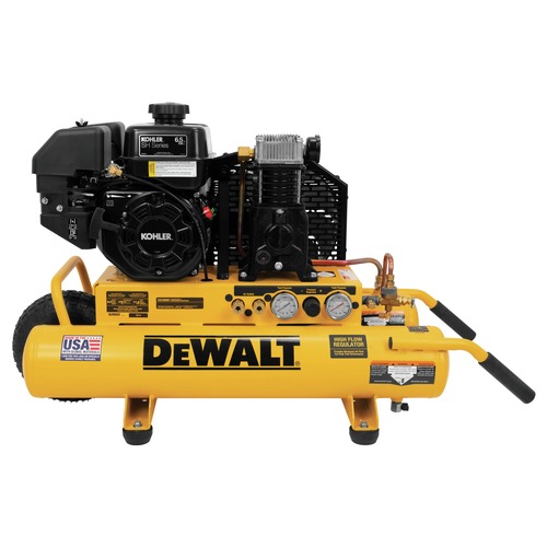 Portable Air Compressors | Dewalt DXCMTE6590811 8 Gallon 175 PSI Kohler Gas Powered Wheelbarrow Air Compressor image number 0