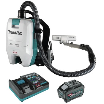Makita 40V max XGT Brushless Lithium-Ion 2-Quart Cordless Dry Backpack Vacuum Kit (5 Ah)