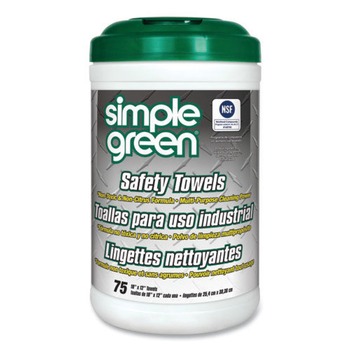 PRODUCTS | Simple Green 3810000613351 10 in. x 11 3/4 in. Safety Towels (75/Canister)