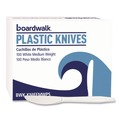 Cutlery | Boardwalk BWK KNIFEMWPS Mediumweight Polystyrene Knife - White (100/Box) image number 0