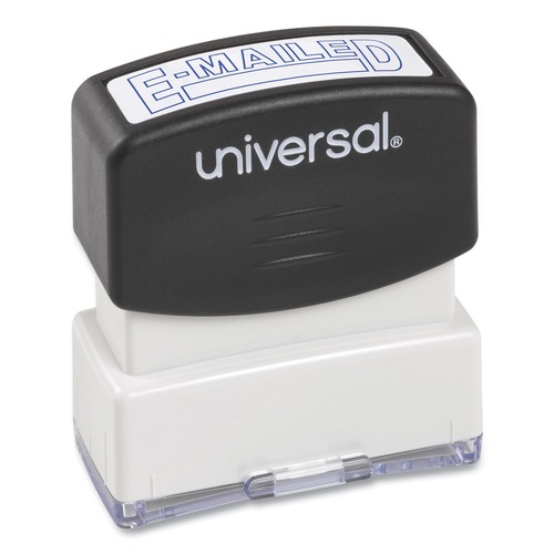Mothers Day Sale! Save an Extra 10% off your order | Universal UNV10058 Pre-Inked One-Color E-MAILED Message Stamp - Blue image number 0